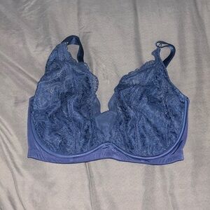 Iris Lace Bra in Deep Blue